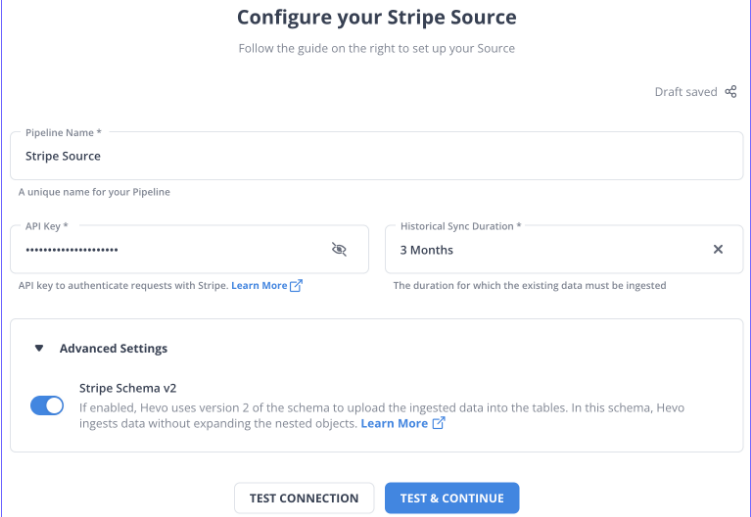 Configure Stripe Source.